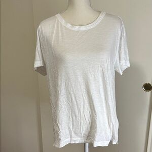 LOFT White Short Sleeve Crewneck Tee